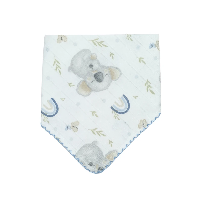Koala Desenli Müslin Fular Bebek Önlüğü