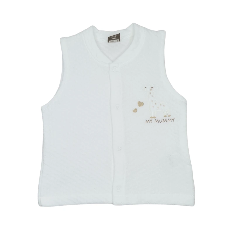 Sevimli Zürafa Nakışlı Unisex Bebek Yelek