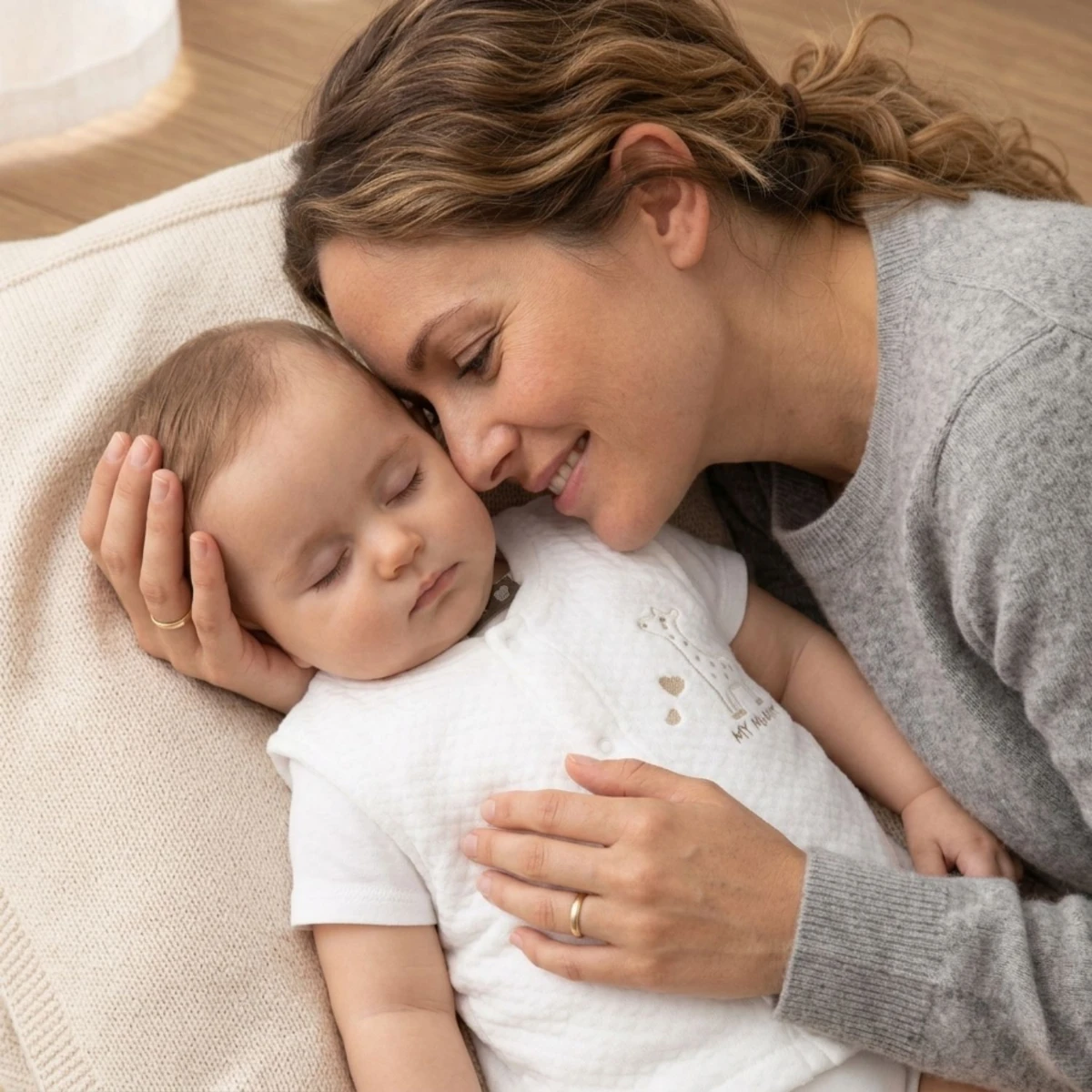 Sevimli Zürafa Nakışlı Unisex Bebek Yelek